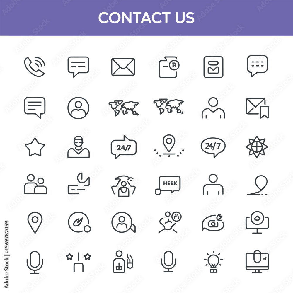 Aufkleber web icons set of business and finance symbols: a vector collection for internet and mobile design