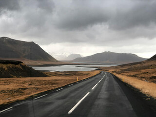 road in iceland Open Road Through Scenic Icelandic Landscape
