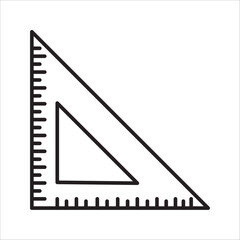 Ruller Illustration Penggaris line art