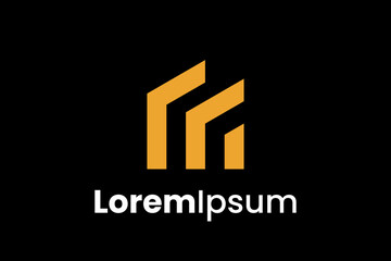 M Building Vector Logo Premium 