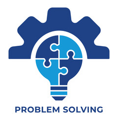 SINGLE ICON PROBLEM SOLVING, ICON FOR APP, WEBSITE, PRESENTAITON ETC. ICON IN BLUE STYLE.