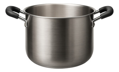 A large, deep stainless steel cauldron with an insulated handle, ideal for boiling large quantities of pasta in a family home.
