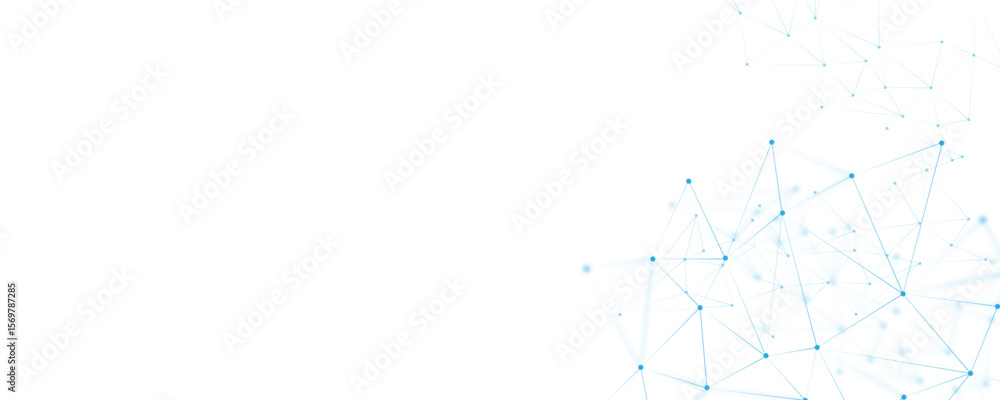 Fototapete abstract white blue digital technology futuristic communication high tech concept background. techno
