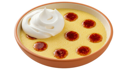Isolated Cr?me br?l?e Dessert
