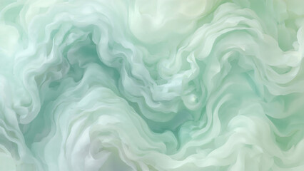 Soft pastel clouds in mint, buttercream yellow, and lilac swirl like cotton candy across the sky. Feathery, wispy tendrils evoke dreamy wonder and whimsical, carefree abstraction.
