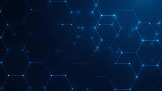 A stunning blue hexagonal pattern symbolizing connectivity and innovation in technology