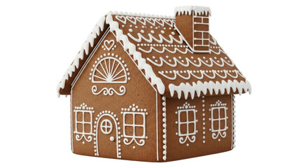 Isolated Gingerbread House