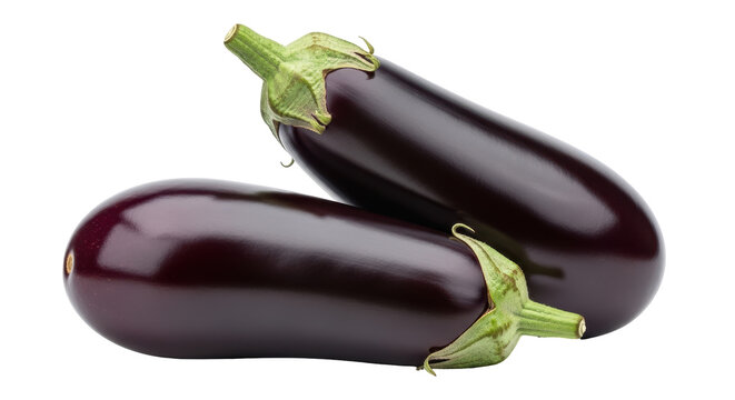 Isolated Two Eggplants - Powered by Adobe