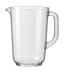 A large, clear plastic jug with graduated measurements, ideal for mixing and serving punch at a family gathering.