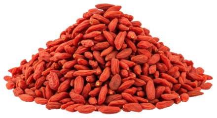 Isolated Heap of Goji Berries