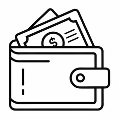 vector illustration of a wallet