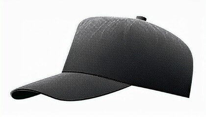 a cap in retro halftone grunge style on isolated white background in vector