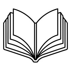 Elegant Book Line Art Vector Design