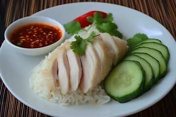 Classic Hainanese Chicken Rice Delight