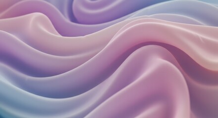 Fototapeta premium Soft, flowing fabric in pastel hues with gentle light and shadows