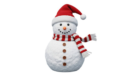 Isolated Cartoon snowman