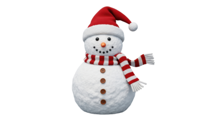 Isolated Cartoon snowman