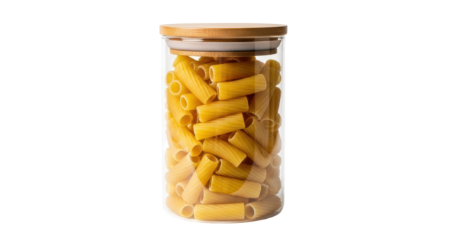 Isolated Glass Jar with Pasta