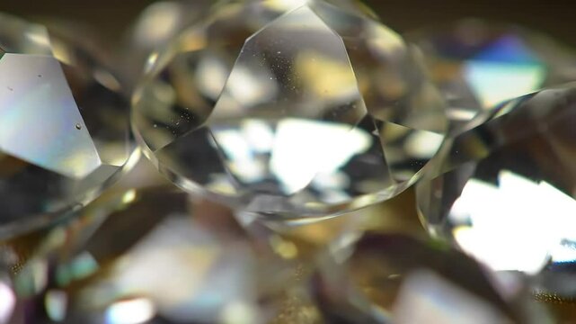Sparkling Diamonds A Close-Up Macro View