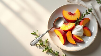 Minimalist flat lay fruit scenes with bright soft backgrounds, elegant styling, and side placement. Ideal for branding, wellness ads, packaging, and editorial visuals.