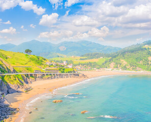 Cantabrian Sea coast and Deba town