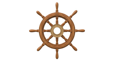 Isolated Ship Wheel