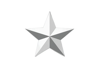 Silver star, five-pointed, military insignia