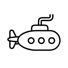 Find submarine clip art vector illustration, underwater boat outline drawing, navy vessel graphic design