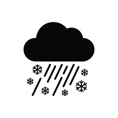 Freezing Rain and Snow Weather Icon