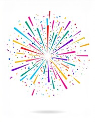 Colorful Confetti Burst Explosion Design