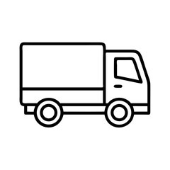 Delivery truck vector icon illustration for shipping and moving services transportation and logistics