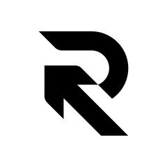 Letter R arrow logo