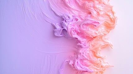 Soft Swirls of Pastel Colors Creating a Dreamy Texture on Canvas Surface