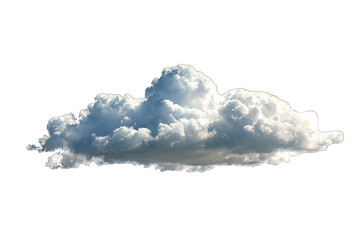 A large, fluffy cumulus cloud against a black background.  Detailed texture of the cloud's form