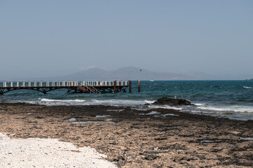Playa de las Agujas con vistas a la Isla de Lobos, Corralejo, Fuerteventura 