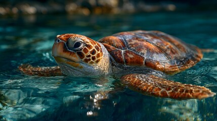 Fototapeta premium Turtle in water