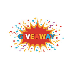 A vibrant, comic-style graphic announcing a giveaway.