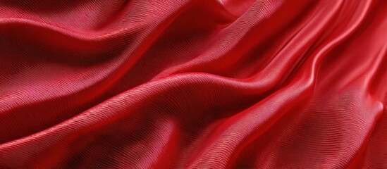 Obraz premium Closeup of red fabric with soft folds