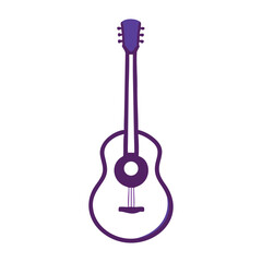 Naklejka premium Guitar Icon – Acoustic or Electric Musical Instrument Vector Illustration