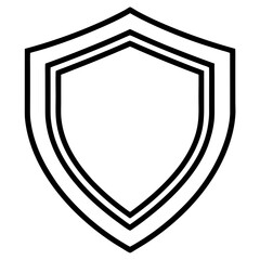 Obraz premium Elegant Emblem Shield Outline Design