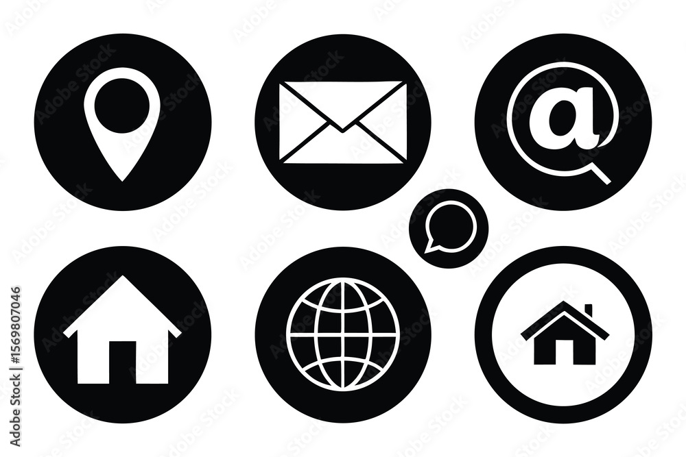 Aufkleber abstract geometric vector icons: a set of diamond and mail symbols for web design
