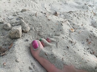 feet on the sand