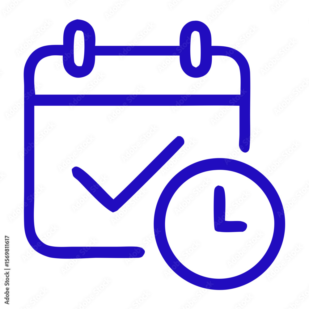 Poster outline simple calendar schedule event date time icon design