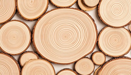 Light Brown Wooden Circles Background Texture