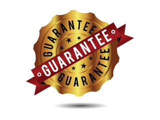 Guarantee Gold Seal Stamp Vector, Premium Quality Design
