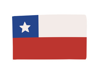 チリの国旗イラスト素材