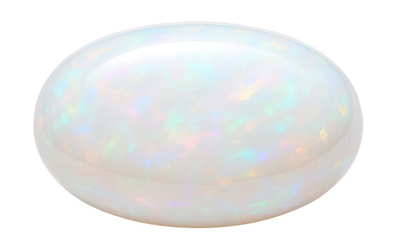 White opal with delicate pastel rainbow hues and fine polished finish