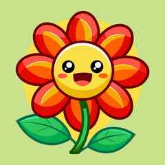 cute sunflower vector