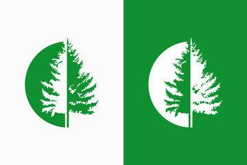 Cypress Tree Vector Logo Premium 