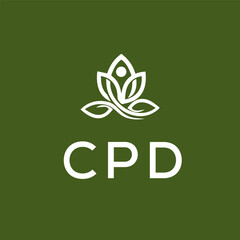 CPD logo design on white  background.